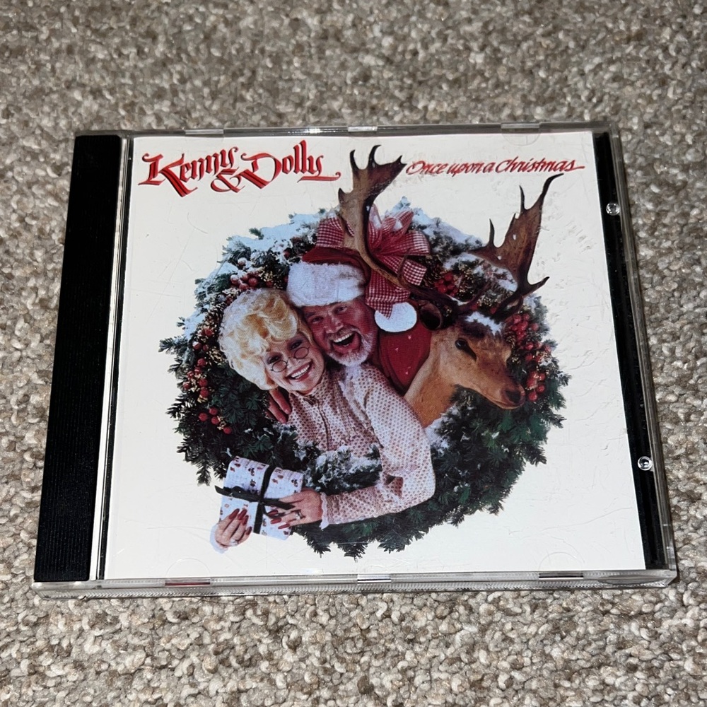 Kenny & Dolly Once Upon a Christmas DVD - Festive Red and Green Cover
